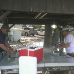 Fish cleaning table at Cherokee Landing Malakoff, TX CCL